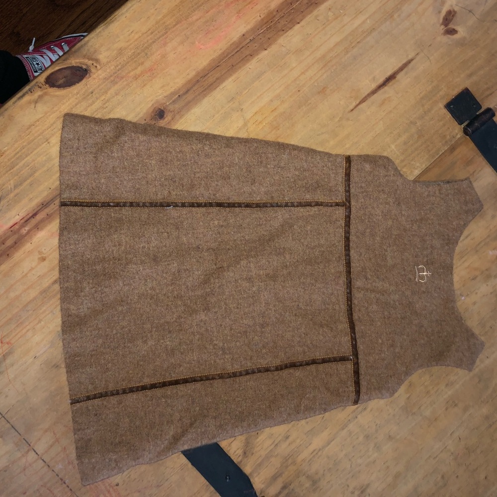 Vintage Brown felt Paula Cahen d’Anvers dress